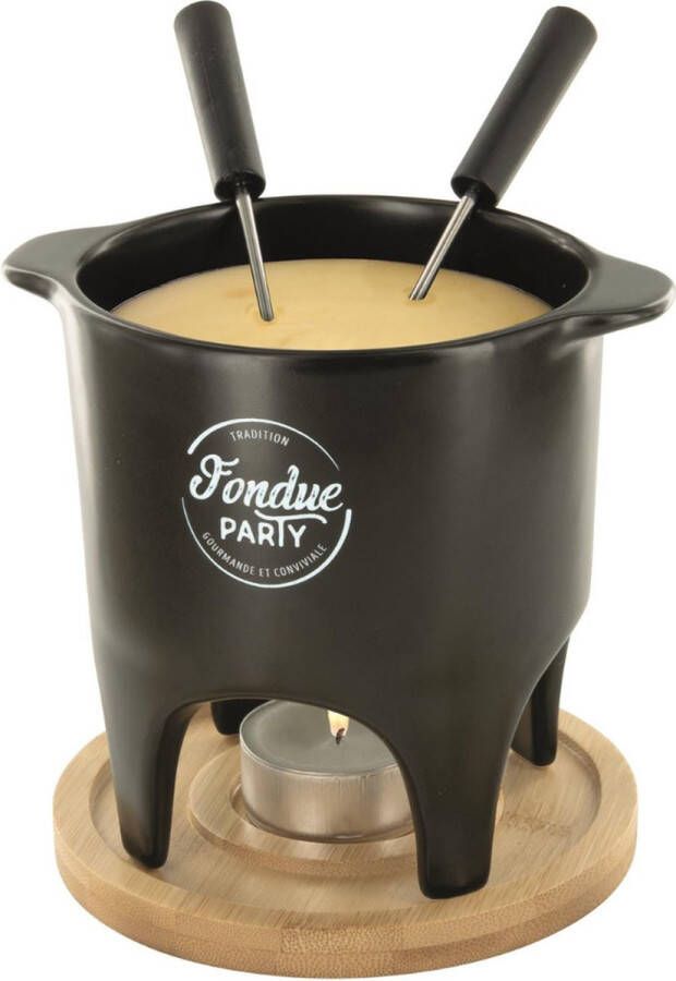 OTIX Kaasfondue set fonduepannen met brander 2 personen Fondueset met vorkjes Chocolade Fondue
