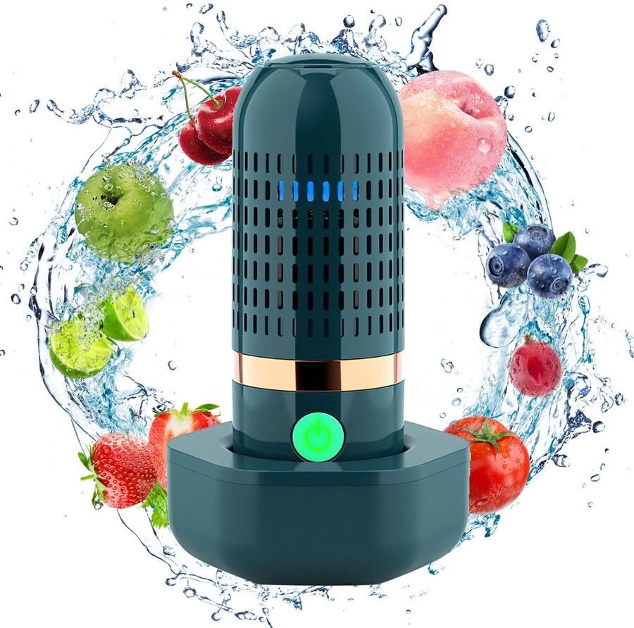 OUTARO Groente Draadloze USB fruit en groentewasmachine draagbare voedselreiniger compact ontwerp praktisch voor dagelijkse voedselreiniging