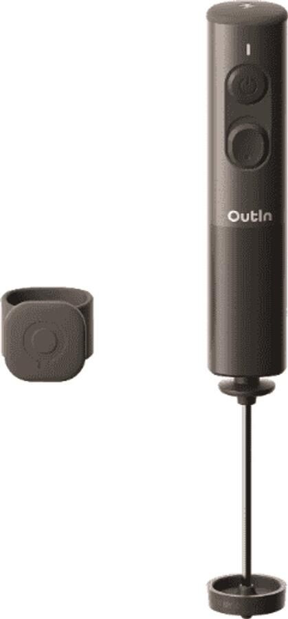Outin LattoGo Draagbare Melkopschuimer Elektrische Melkopschuimer Oplaadbaar Microschuim 2 Snelheden Afneembare Garde Compact Voor Reizen Thuis En Kantoor