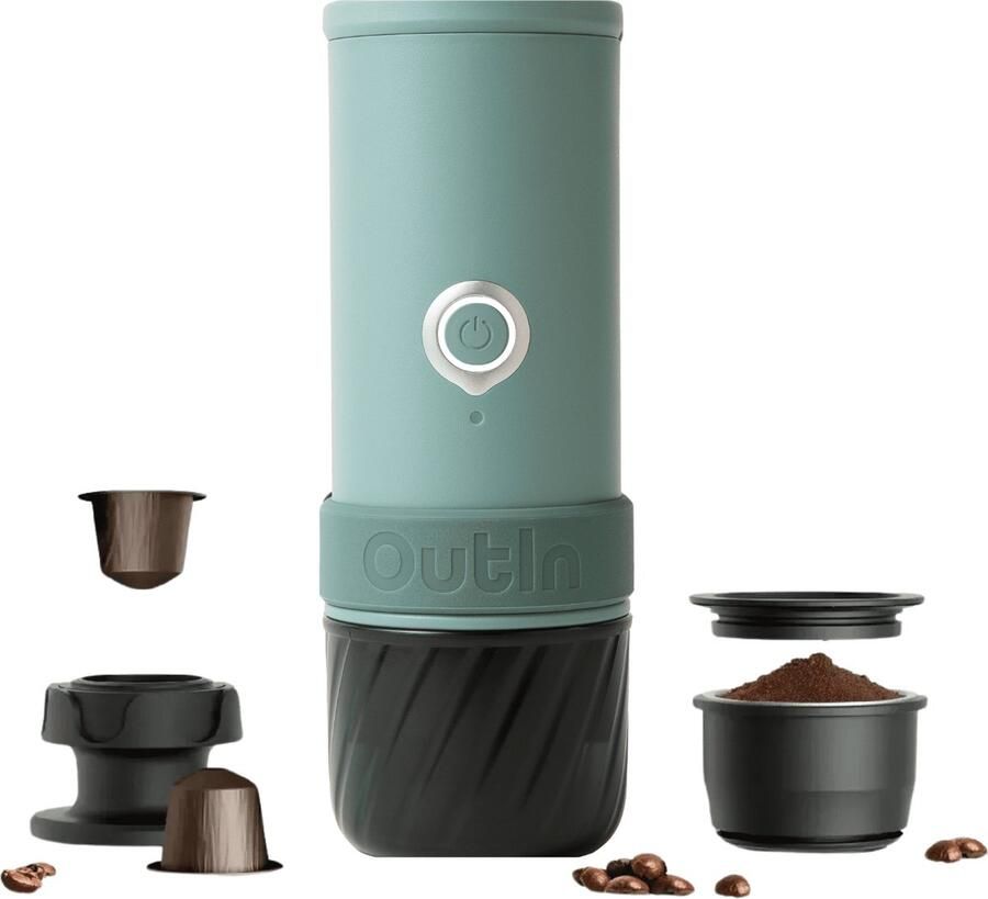 Outin Mino Draagbare Espresso Machine Elektrisch USB Oplaadbaar Voor Onderweg En Reizen Geschikt Voor Cups En Gemalen Koffie Compact En Oplaadbaar Koffieapparaat - Foto 2