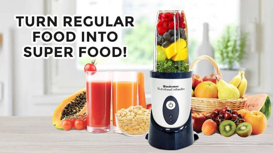 Overig Blender Vruchtenpers Smoothiemaker Mixer Soepmaker Superkrachtige Motor Wondermax Nutritional Extractor Met Receptenboekje