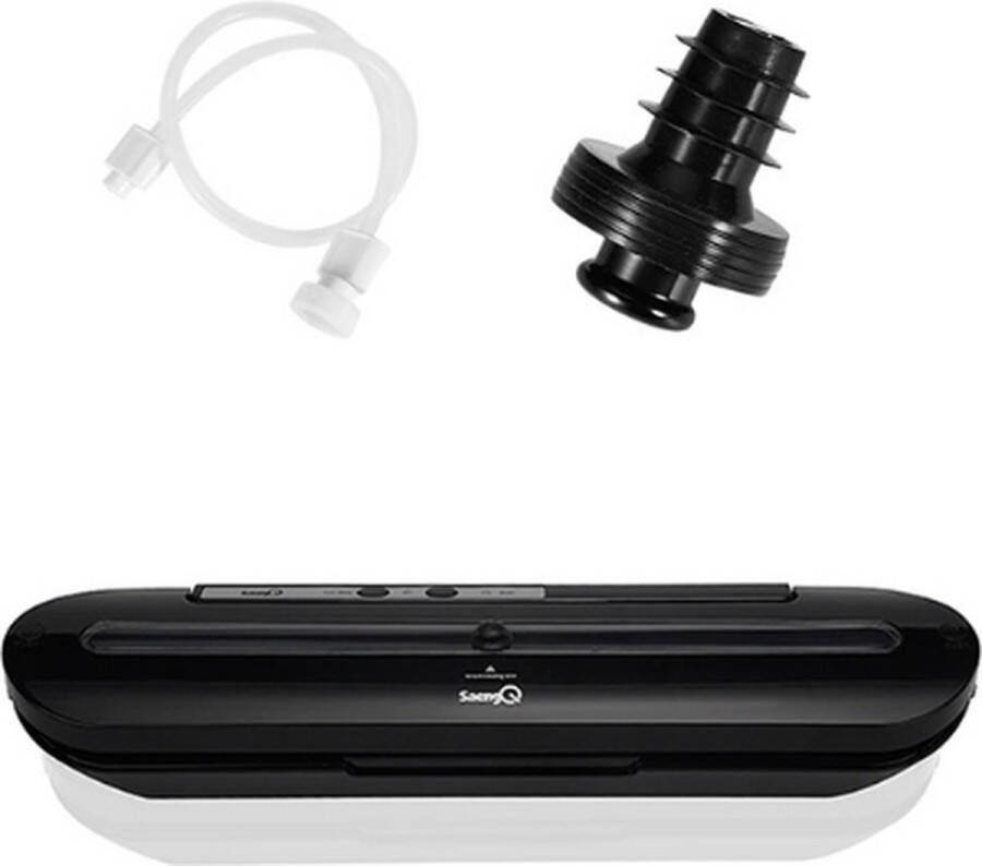 OxyFlowzy Moderne Voedsel Vacuüm Sealer Vacumeermachine Groenten Fruit Vlees Vis Keuken accessoires Zwart Incl. 10 Vacuümzakken Slang Dop