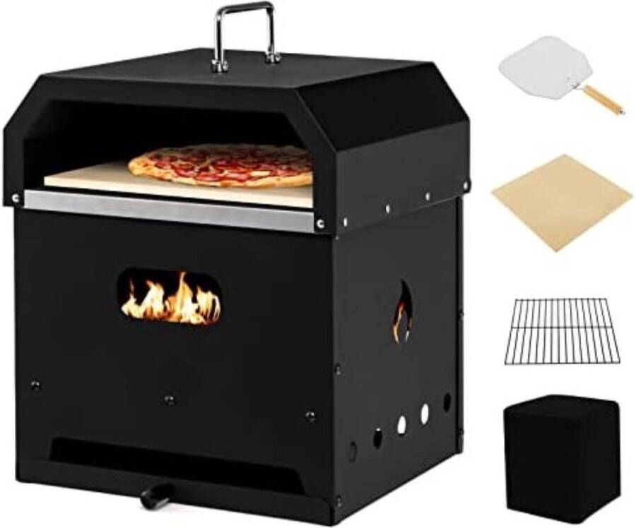 OxyFlowzy Pizza oven houtgestookte Pizza oven buiten Pizza oven tuin Pizzaoven houtgestookte Pizzaoven buiten 36 x 33 5 x 43 5 cm