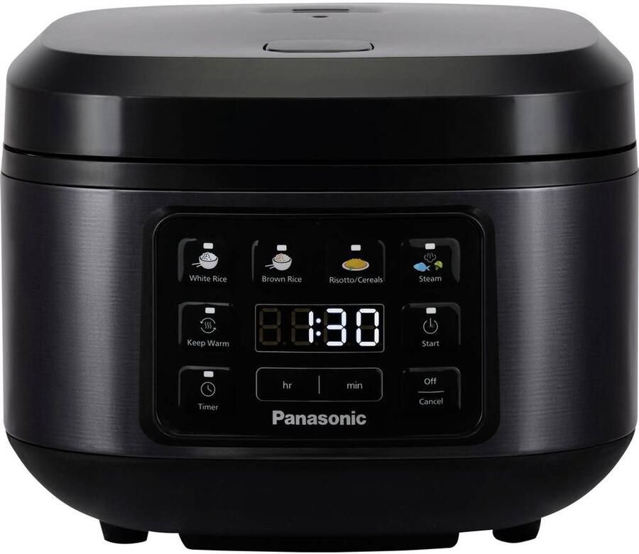 Panasonic Reiskocher Rijstkoker Zwart BPA-vrij Draagbaar Timerfunctie Vaatwasserbestendig Rijstkookfunctie Kabelge