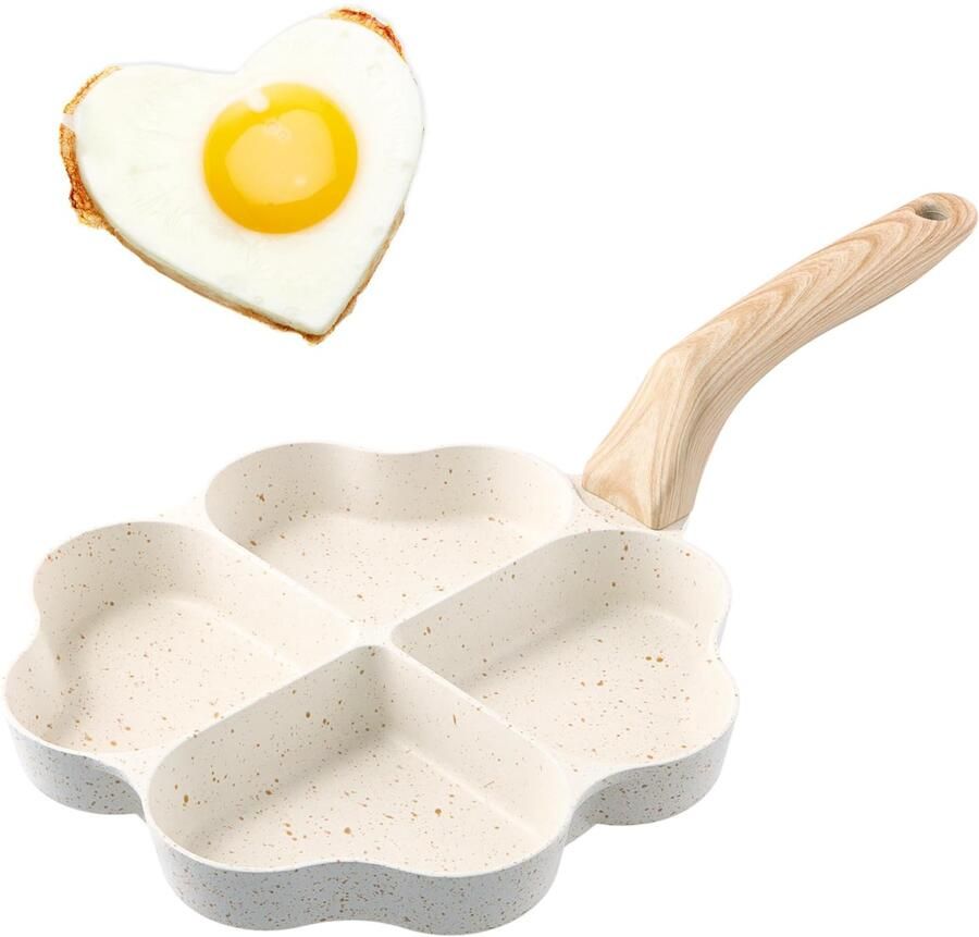 Pannenkoekenmaker 4 kopjes Antiaanbaklaag Hartvorm