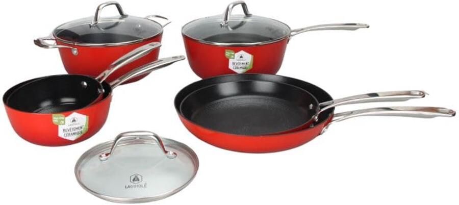 Pannenkoekenmaker 9-delig Gietijzer Rood
