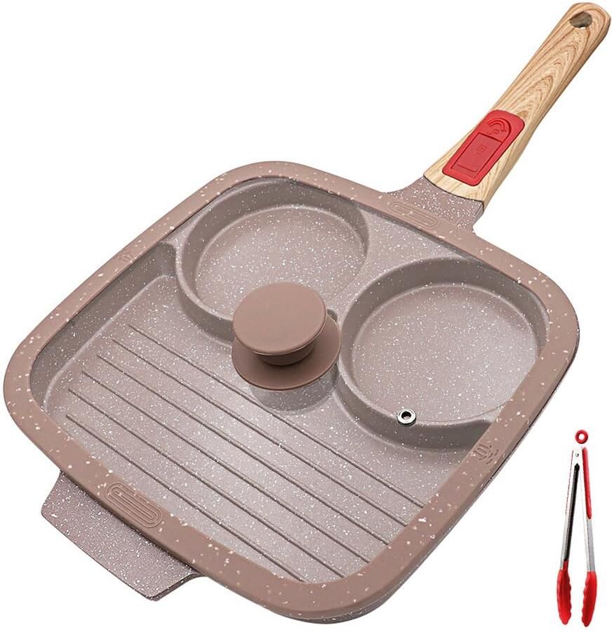 Pannenkoekenmaker Keramische coating 3 secties 26 cm