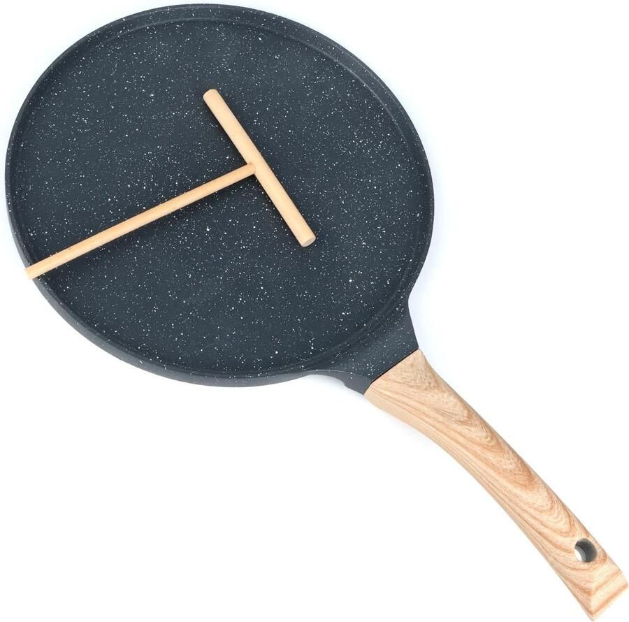 Pannenkoekenpan 26 cm Antiaanbaklaag Voor Inductie Gas en Elektrisch