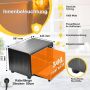PEAM 50 Liter Mini Oven 1400 W Circulerende Lucht Pizzaoven Dubbele Beglazing Braadspit Timer Inclusief Bakplaten Set Elektrische Mini Oven 40 ° 230 ° C Geëmailleerd Zwart - Thumbnail 2