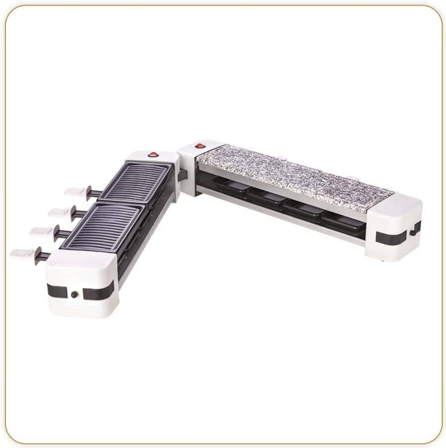 8502 Wing & Cheese Duo 1200W 360° Draaibaar Wit Geschikt Voor 8 Personen
