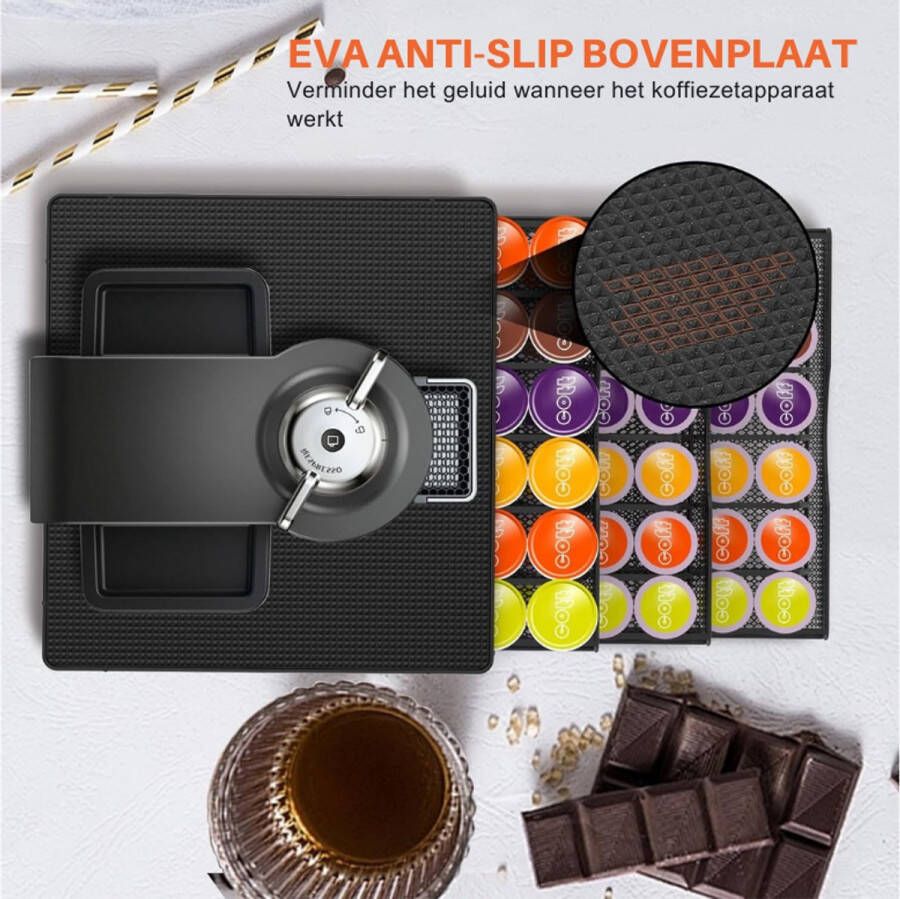 PEAM‎ ‎ Capsule Houder Dolce Gusto 108 Pcs Koffie Capsule Lade Met 3 Laden Hoge Capaciteit Capsule Pod Opslag Met Anti-Vibratie Oppervlak Voor Thuis Kantoor Koffie