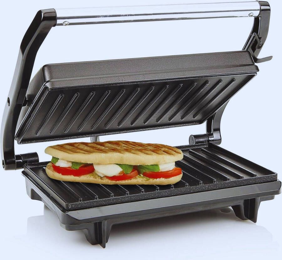 BOG Contactgrill Met Anti-Aanbaklaag – 700 W – Zwart – Perfect Voor Gezonde Maaltijden