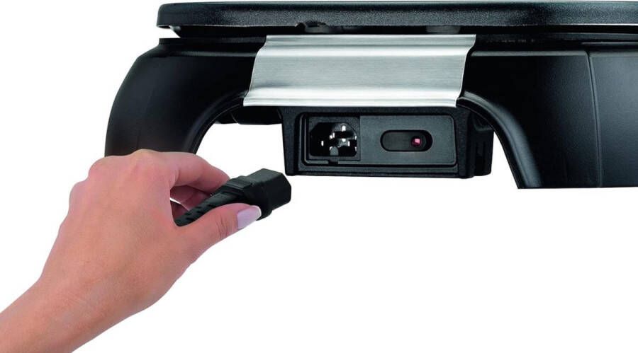 PEAM Crep Party PY558813 Pannenkoekenpan van Roestvrij Staal met Antiaanbaklaag Voor 6 Pannenkoeken of Crepes