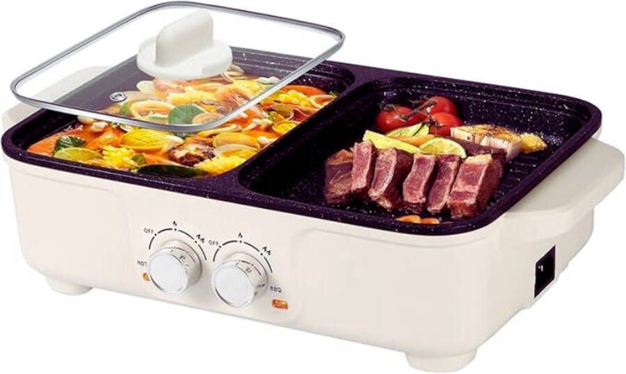 PEAM Elektrische 220V Barbecue Grill Voor Binnen – Korean BBQ & Shabu Pot (Klein) Voor Gezellige Kookavonden