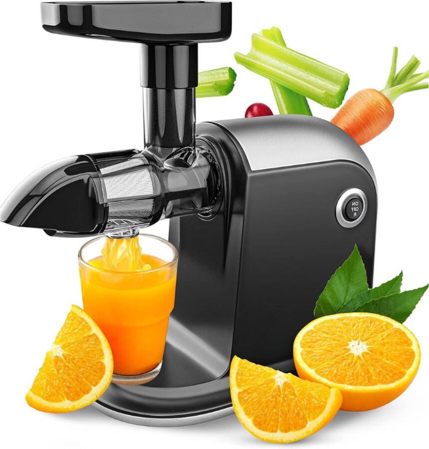 PEAM HET ORIGINEEL Slow Juicer Winnaar Sapcentrifuge Groente en Fruit Test 150 W Vitaminebehoudende Elektrische Sapcentrifuge Met Omkeerfunctie Inclusief Reinigingsborstel BPA Vrij