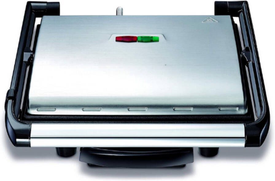 BOG Inicio Grill Contactgrill Met Hoogwaardige RVS Behuizing Compact Design Eenvoudige Bediening Perfect Voor Vlees Panini Groenten En Meer