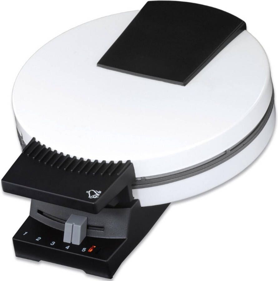 BOG Oublie Kniepertjesijzer 800W Wafelijzer Voor Krokante Hoorntjes Ø15 cm Instelbare Bruiningsgraad Wit