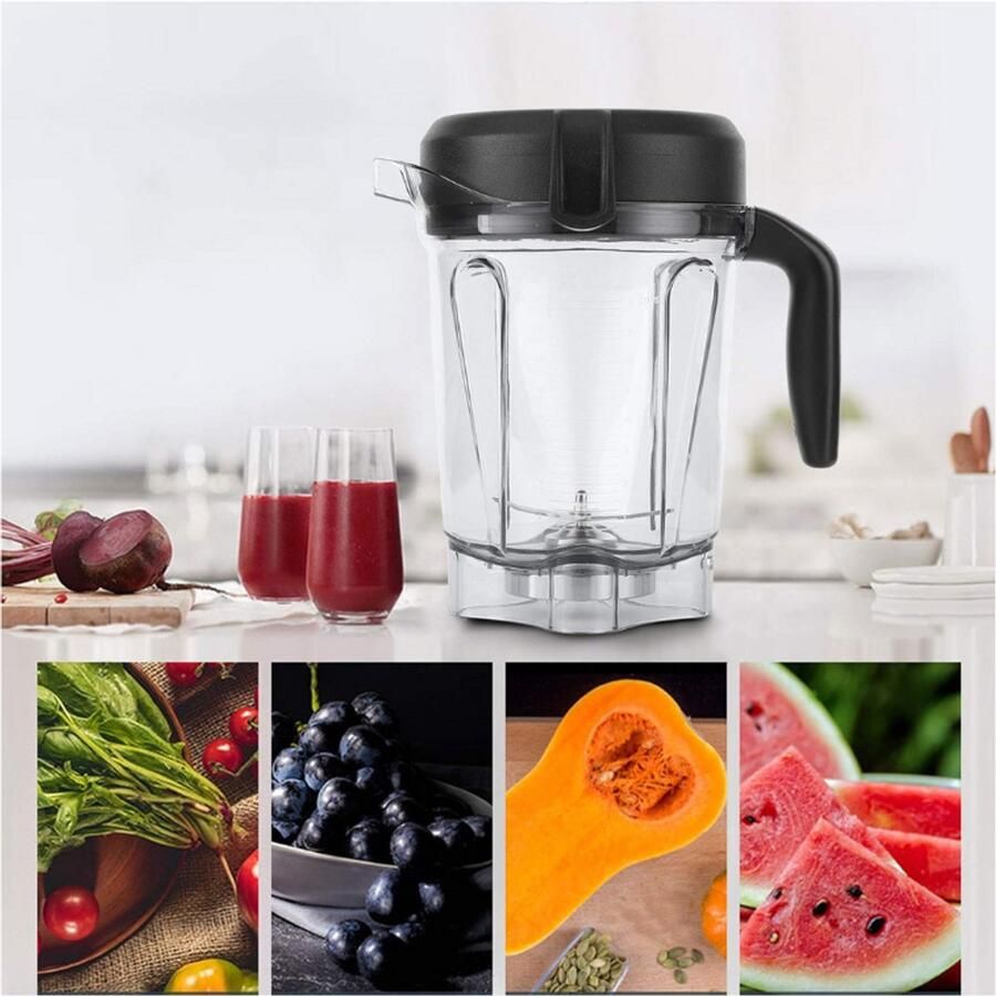 PEAM Blenderkan Vervanging Transparante Voedsel Blender Container Geschikt Voor Huishoudelijke Apparaten 64Oz Inhoud Duurzaam En Hoogwaardig Materiaal
