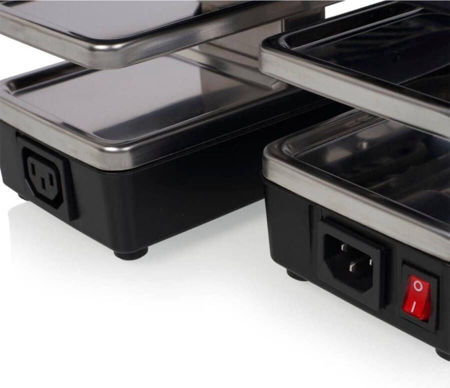 PEAM RA-2742 Connectable Raclette – Uitbreidbaar En Koppelbaar – Innovatief Design Voor 4 Personen – Zwart