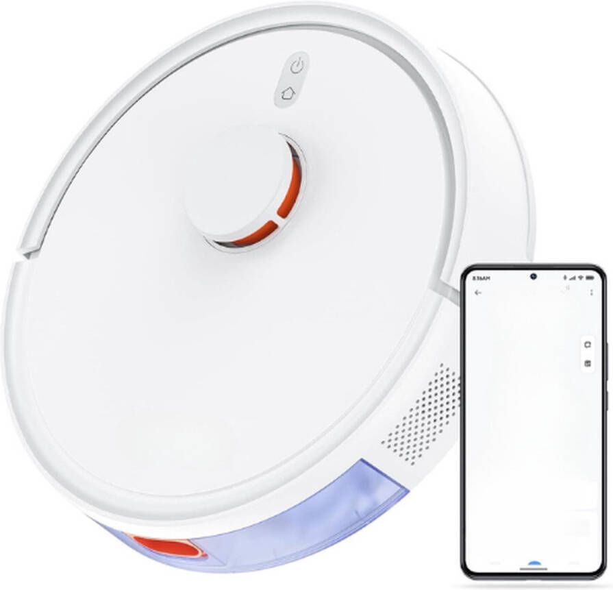 PEAM Robot Vacuum S20 Robotstofzuiger en Vloerwisser 5000 Pa Zuigvermogen LDS Lasernavigatie Groot Stofreservoir en Watertank Spraakbesturing en App