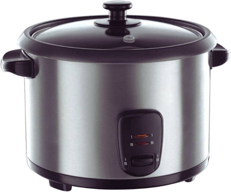 PEAM Russell Hobbs Cook@Home Rijstkoker – 1 8L (10 Koppen) – Met Warmhoudfunctie – 700W – RVS Zwart