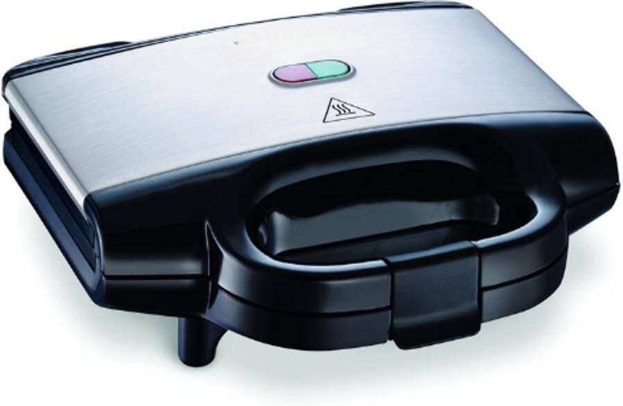 BOG Ultracompact Tosti-IJzer Schelpvormige Platen Antiaanbaklaag Controlelampje Vergrendelingsclip Makkelijk Schoon Te Maken