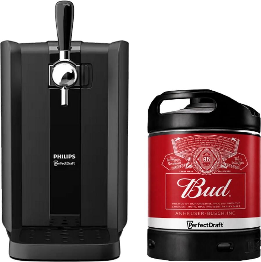 Perfectdraft Black – Thuistap met Bud 6 L-fust