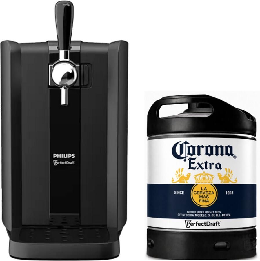 Perfectdraft Black – Thuistap met Corona Extra 6 L-fust