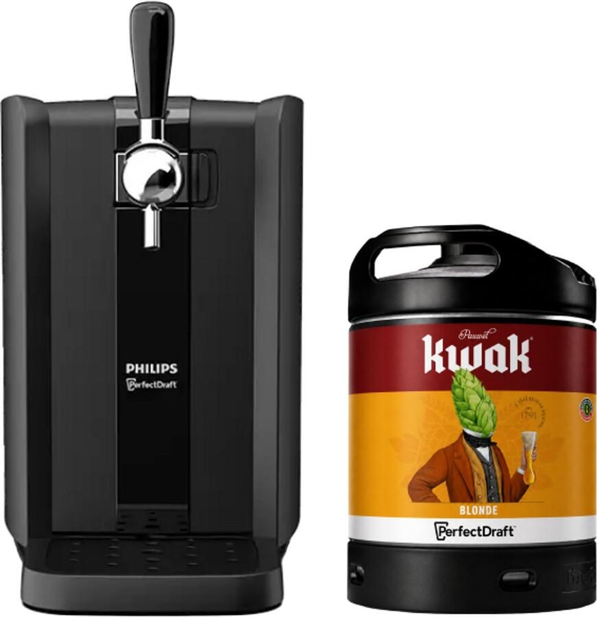 Perfectdraft Black – Thuistap met Kwak Blonde 6 L-fust