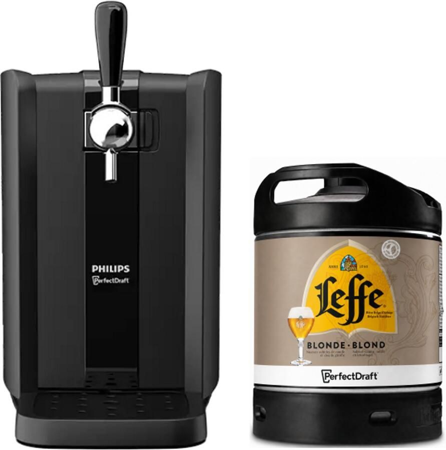 Perfectdraft Black – Thuistap met Leffe Blonde 6 L-fust