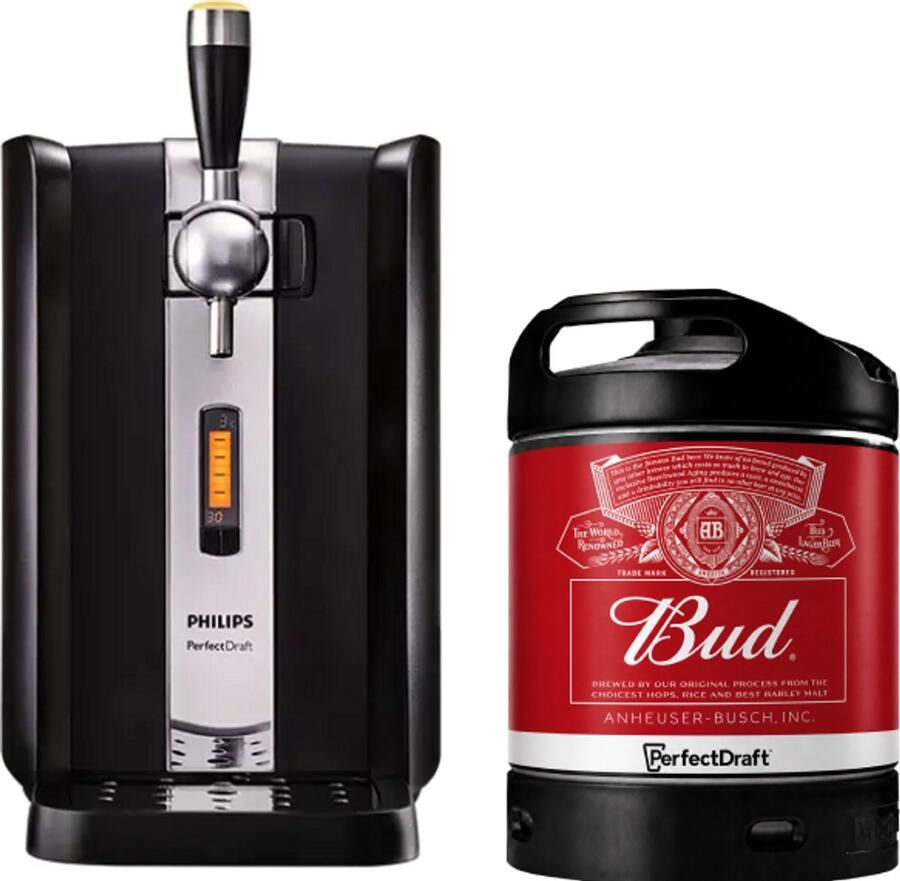 Perfectdraft Philips – Thuistap met Bud 6 L-fust
