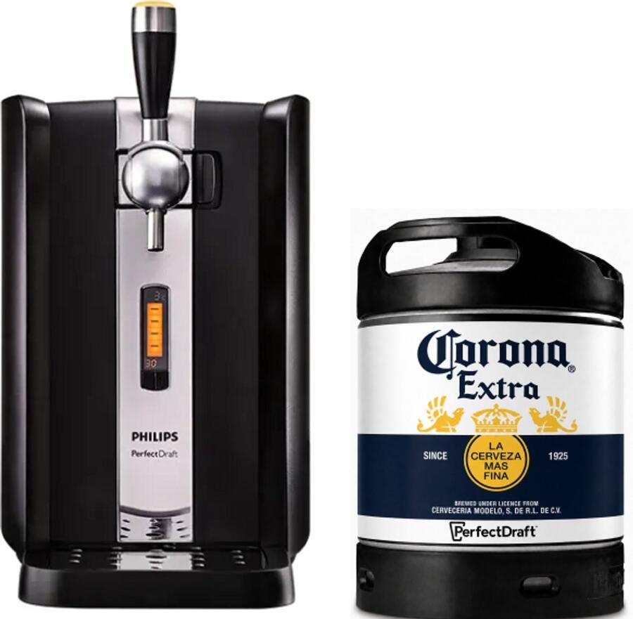 Perfectdraft Philips – Thuistap met Corona Extra 6 L-fust