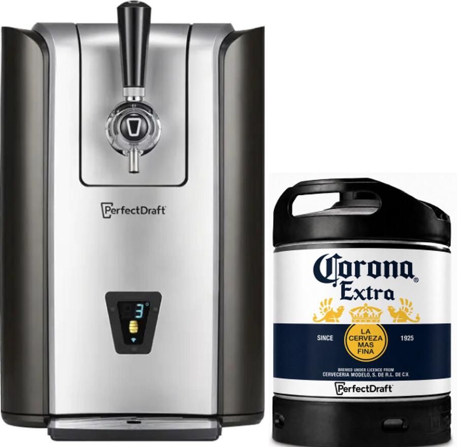 Perfectdraft Pro – Thuistap met Corona Extra 6 L-fust