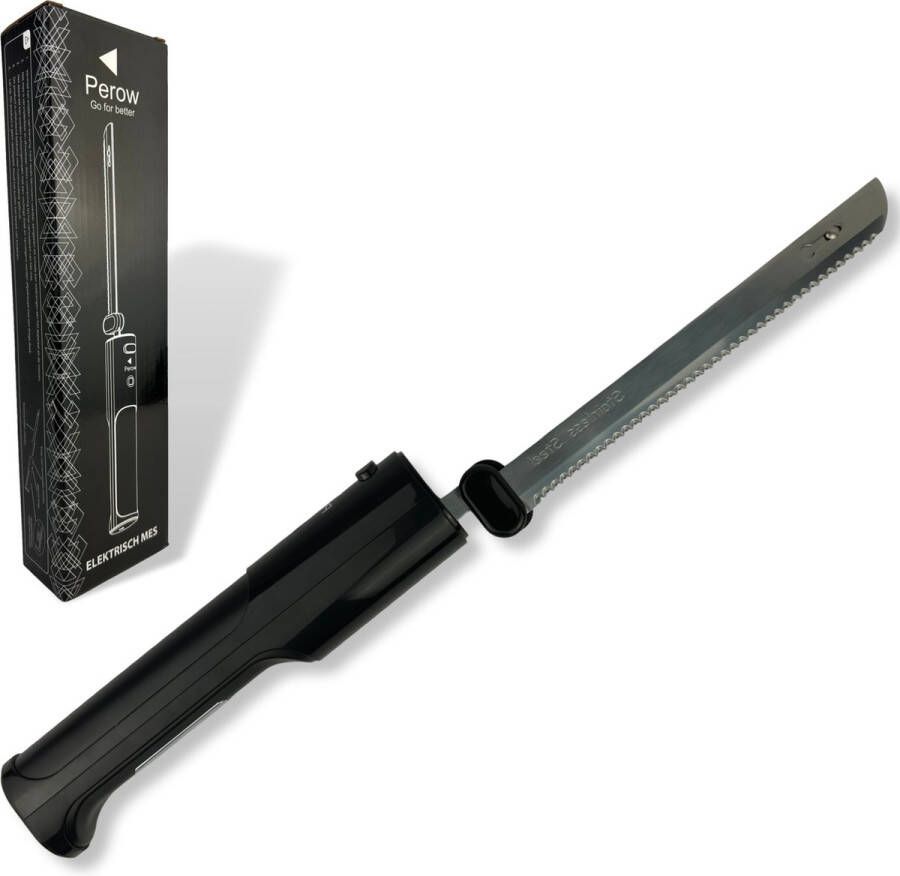 Perow Elektrisch Mes Zwart Elektrisch Broodmes Broodsnijder Hulpmiddel Draadloos