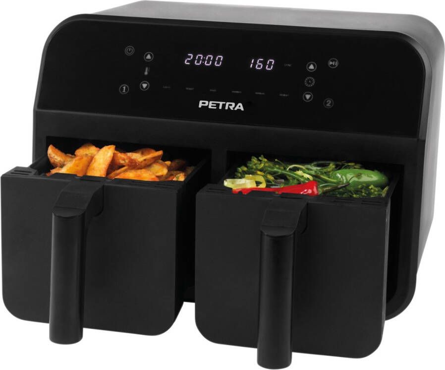 Petra Airfryer – Verwijderbare dubbele lades – Antiaanbaklaag – 7.4L