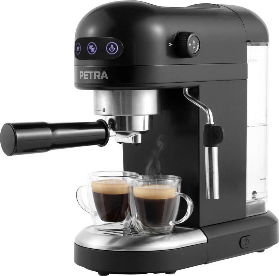 Petra automatische espressomachine – espresso portafiltermachine – professionele melkschuimsproeier – 1100 W