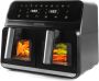 Petra 7.6L dubbele airfryer dubbele lade Clear View Non-Stick 10 functies 1700 W - Thumbnail 1