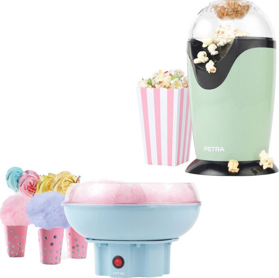 Petra electric Popcorn machine + Suikerspinmachine Bundel