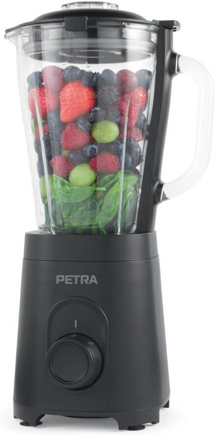 Petra glazen kan blender 1 5 l blenderkan veiligheidsvergrendeling 2 snelheden pulsfunctie