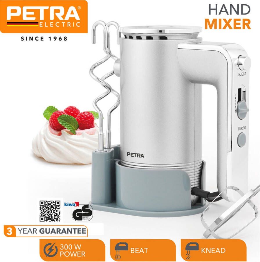 Petra Handmixer – Elektrische Garde – Opbergbasis – 5 Snelheden – Kneden Kloppen - Foto 3