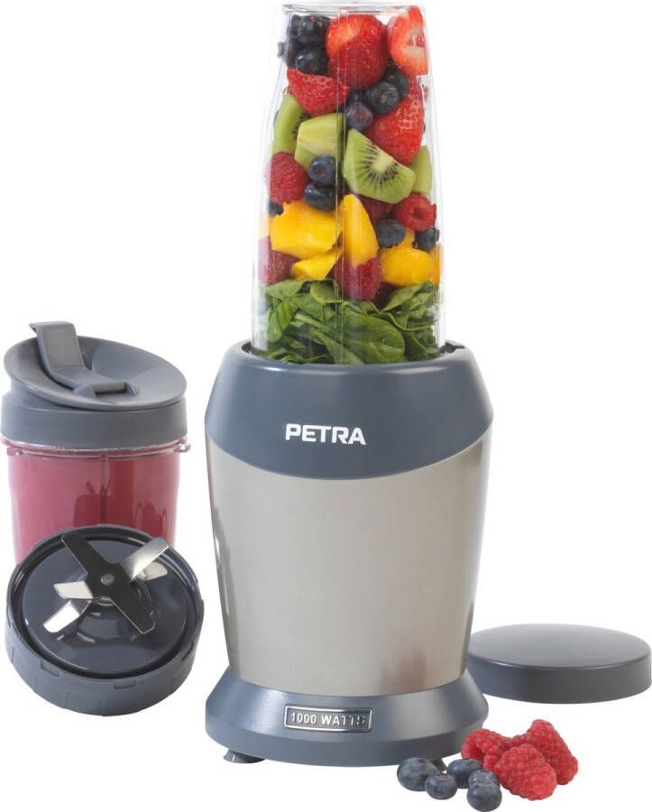 Petra NutriMax Smoothie Juice Blender Multi-Purpose 2-mengbekers van 800 ml 1 liter