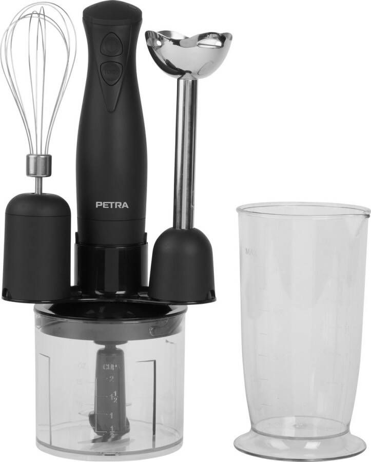 Petra 3 In 1 Keukenblender – Groentehakmolen – Processor – Staafmixer – Garde – 2 Snelheden – 350w