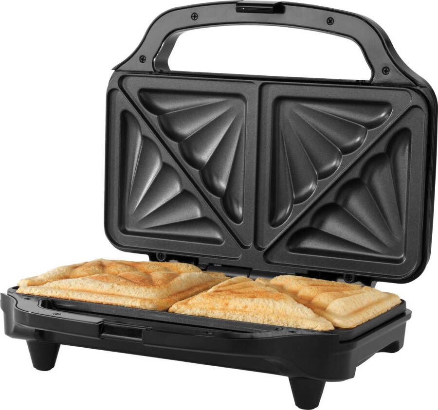 Petra XL tosti-ijzer BPA-vrije sandwich eenvoudig te reinigen dubbele platen met antiaanbaklaag 900 W automatische temperatuurregeling