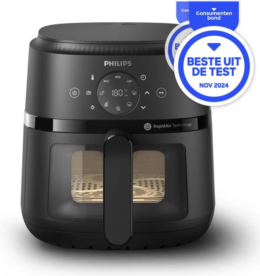 Philips 2000 series Airfryer NA220 00 Kookvenster 4.2L Tot 4 Personen Zwart - Foto 1