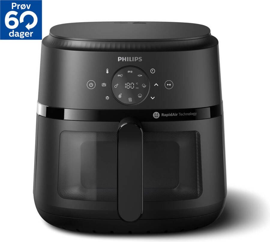 Philips 2000 Series Airfryer NA230 00 Kookvenster 6.2 L Zwart