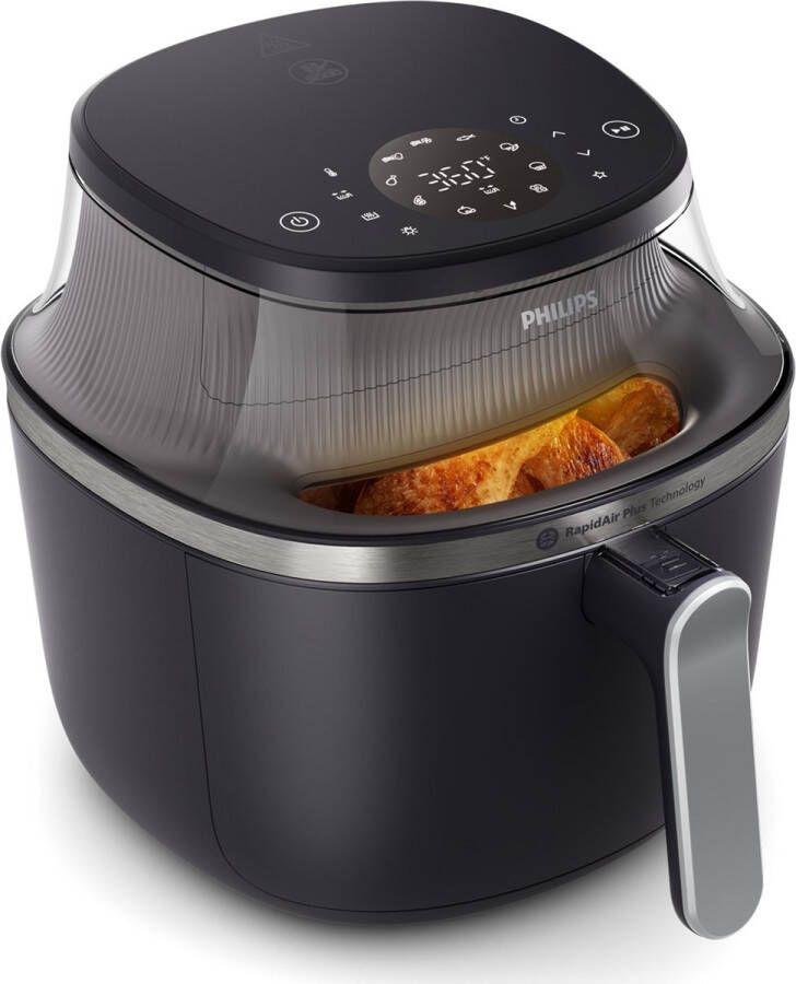 Philips 3000 Series Airfryer NA321 00 Kijkvenster RapidAir Plus 4.2L Tot 4 Personen Zwart