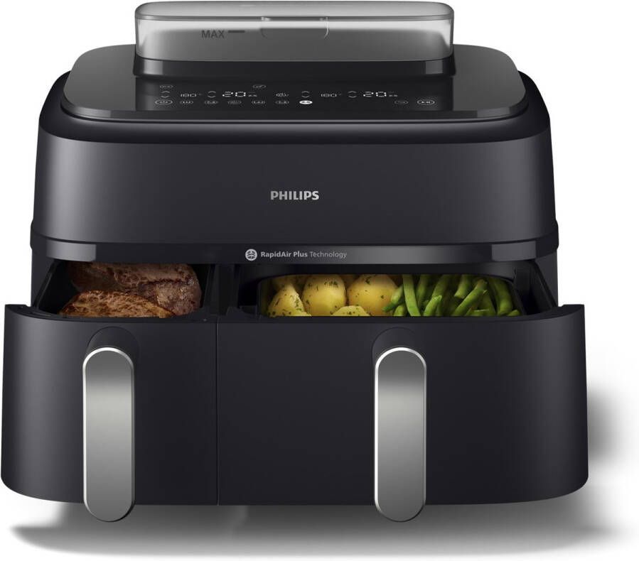 Philips 5000 Series Dual Basket Airfryer NA551 00 Stoomfunctie Dubbele Mand 9L Tot 6 Personen