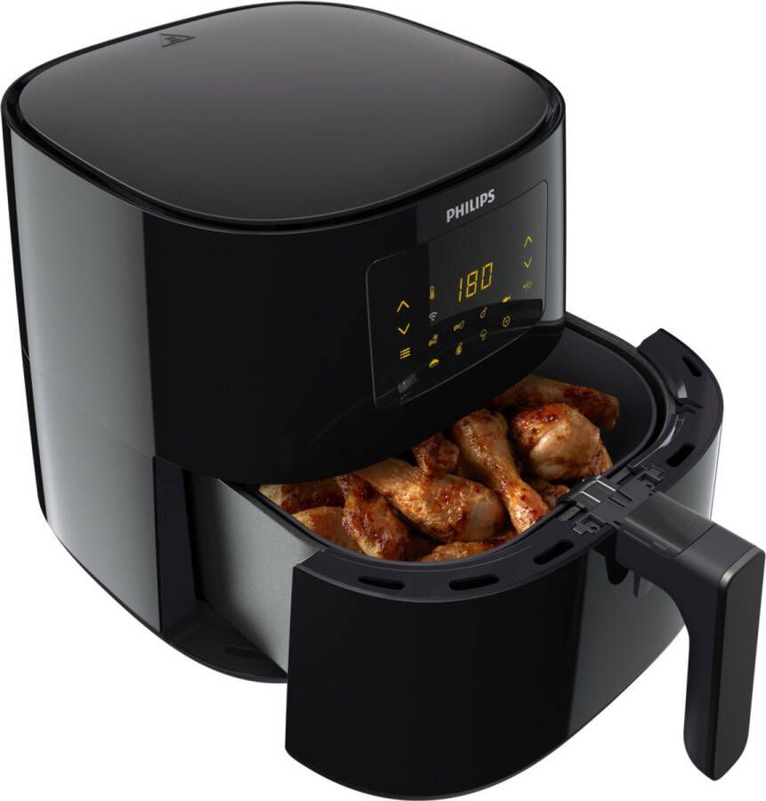 Philips 5000 series HD9280 91 friteuse Enkel 6 2 l Vrijstaand 2000 W Heteluchtfriteuse Zwart Zilver
