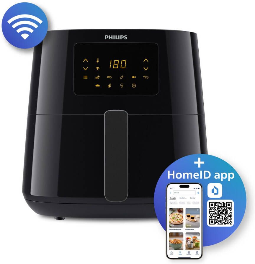 Philips 5000 series HD9280 91 friteuse Enkel 6 2 l Vrijstaand 2000 W Heteluchtfriteuse Zwart Zilver - Foto 2