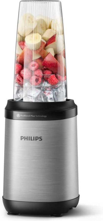 Philips Blender HR2764 00 5000 Series met ProBlend Plus-technologie 700ml tritan beker compact ontwerp roestvrij staal zwart